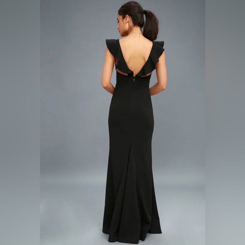 Lulus Perfect Opportunity Black Maxi Dress - Size Medium EUC - Picture 3 of 8